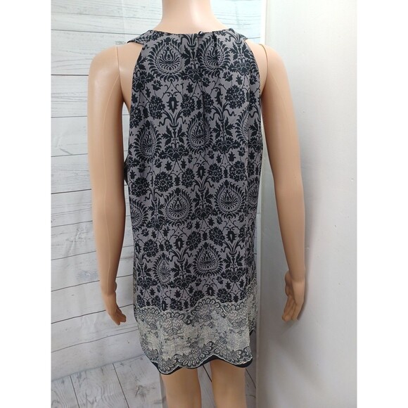 Violet + Claire Anthropologie Contrasting Print Sz L Sleeveless Blouse - Picture 5 of 9